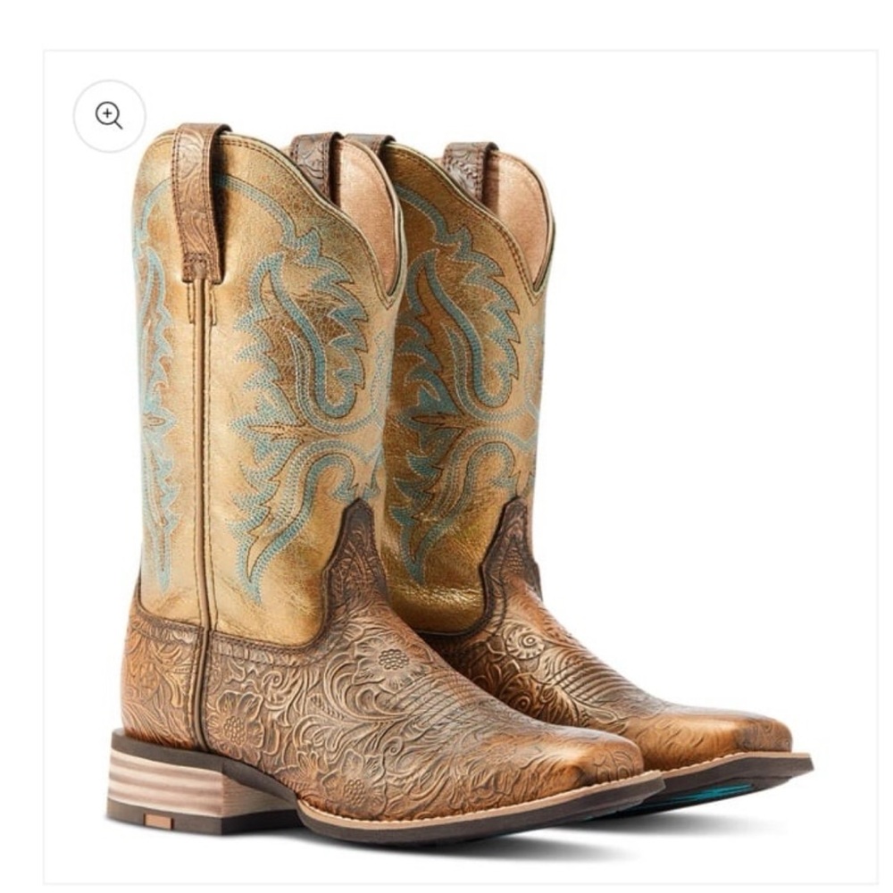 Ariat Gold and Brown Western Boots